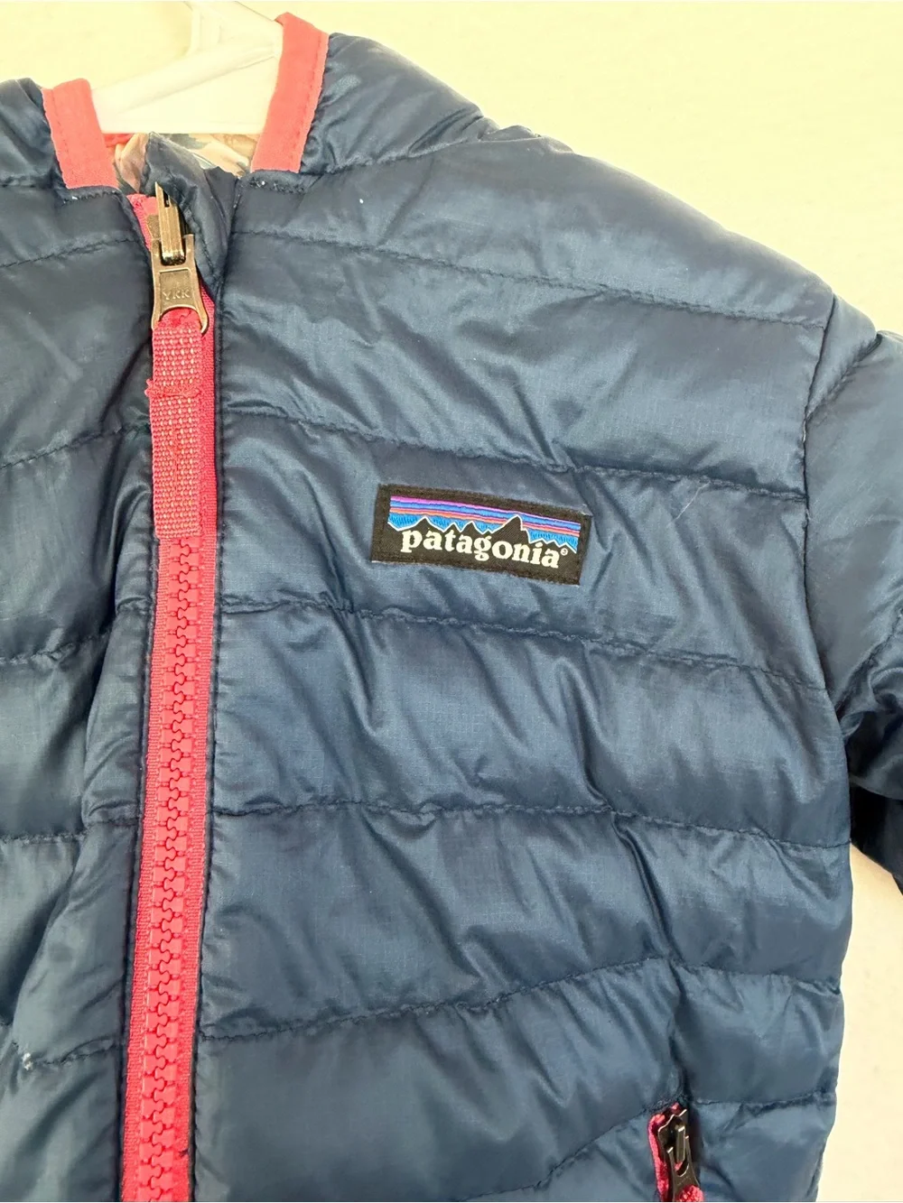 Patagonia Reversible toddler sweater hoody Puffer Jacket